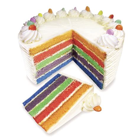 16 Portion Rainbow Cake Greenhalghs Craft Bakery