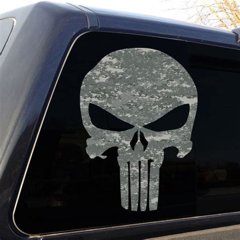 Punisher Skull Digital Army Camo Military Decal Sticker Etsy