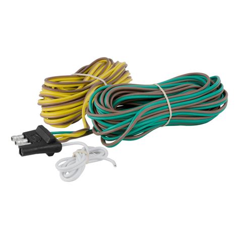 Learn how to repair a trailer wiring harness that was damaged when borrowed by someone who did not connect the wiring to their vehicle. CURT 4-Way Flat Connector Plug with 20' Wires (Trailer Side, Packaged)-57220 - The Home Depot