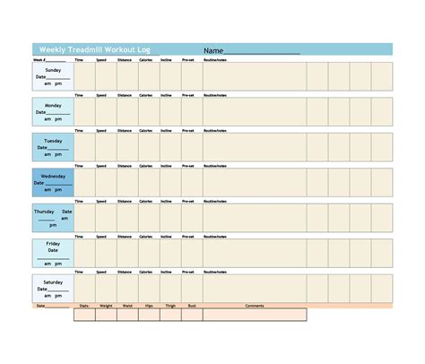 40 Effective Workout Log And Calendar Templates Templatelab