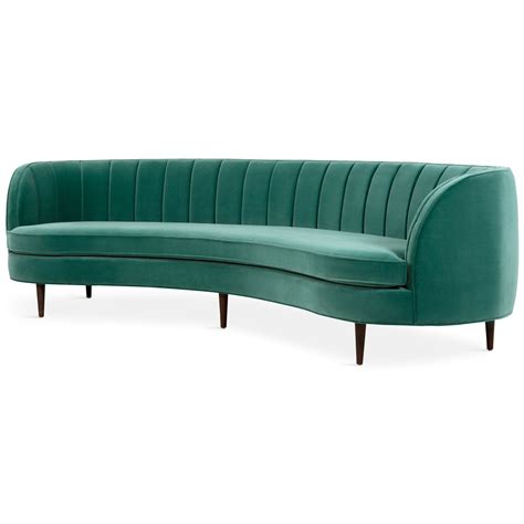 St Tropez 2 Curved Sofa With Channel Tufting Modshop Lounge Sofa
