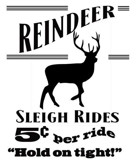 FREE Reindeer Sleigh Ride SVG File - Free SVG Files