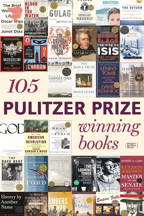 Pulitzer Prize Winners Fiction Printable List Fifteen Books Were Recognized As Winners Or