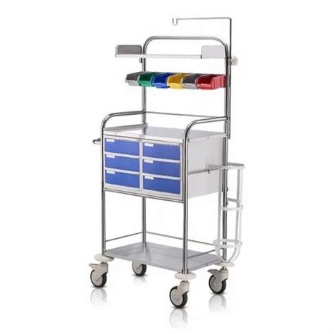 Silver Stainless Steel Crash Cart Trolley At Rs 12000 In Delhi Id