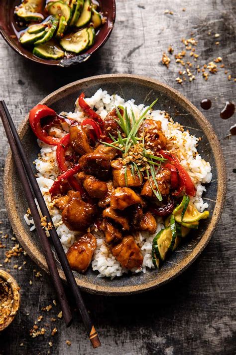 The chicken rice shop serves traditionally prepared steamed, roasted, honey barbecued and soy sauce chicken as its signature products. Weeknight Sesame Teriyaki Chicken with Ginger Rice. - Half ...
