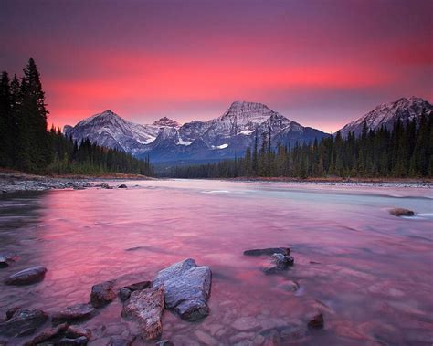 720p Free Download Rocky Mountain Sunset Alberta River Shadow