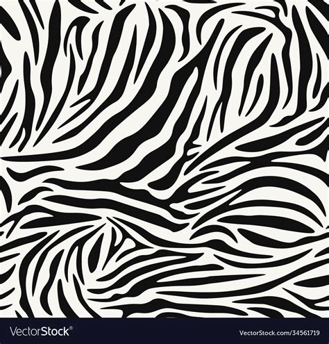 Seamless Pattern Zebra Texture Royalty Free Vector Image