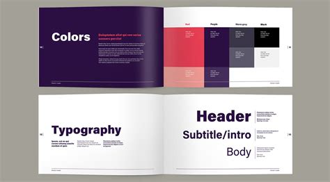 Adobe Indesign Template Brand Guide Book Layout