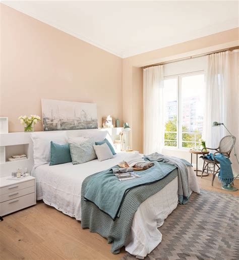 31 Dormitorios Decorados En Azul Con Pintura Papel Pintado Textiles Complementos
