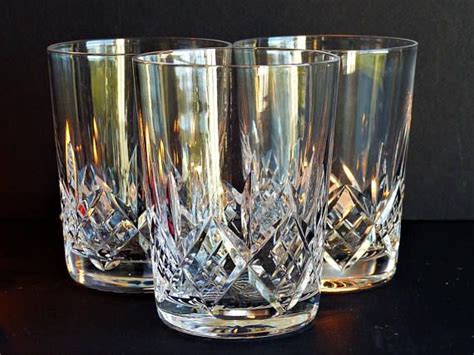 Vintage Stuart Lead Crystal Tumblers Set Of 3 Crystal Water Etsy Crystal Glassware Lead
