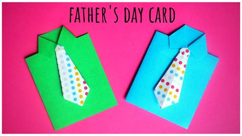 Easy Fathers Day Cards Diy Shirt Card For Fathers Day Handmade