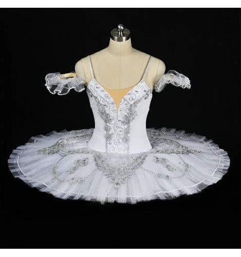 White Embroidery Classical Womens Ladies Professional Rehearsal
