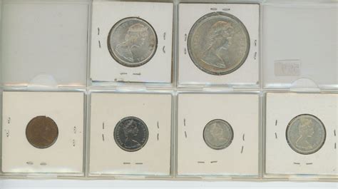 Canadian 1867-1967 coin set (Silver dollar, Silver 50 cent piece, Silver 25 cent piece, Silver 10 ce