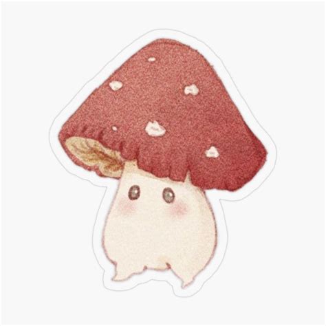 Pegatina Lindo Hongo De Sabri Alba Mini Drawings Mushroom Art