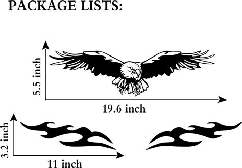 Buy Fochutech American Flag Bald Eagle Car Decals Stickers Flame Strip