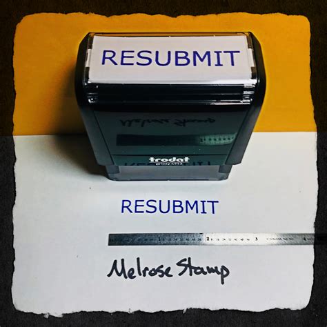 Resubmit Rubber Stamp For Office Use Self Inking Melrose Stamp Company
