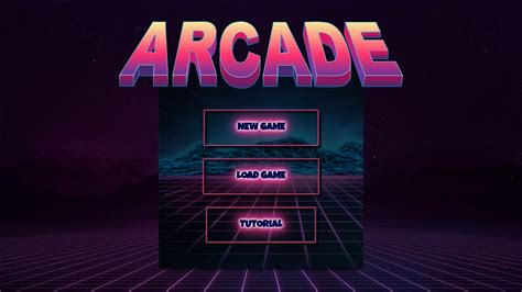 Arcade Game Menu Html And Css Only