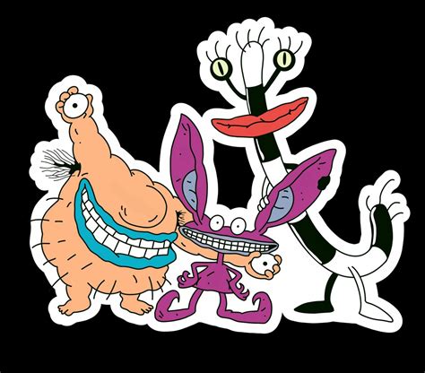 Ahh Real Monsters Vinyl Sticker Ickis Oblina And Krumm Etsy