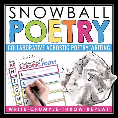 Acrostic Poetry Writing Activity Snowball Collaborative Writing