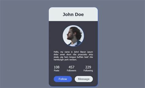 15 Css Profile Screen Design Examples Onaircode