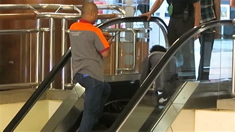 Stroller Got Stuck At The Escalator Youtube