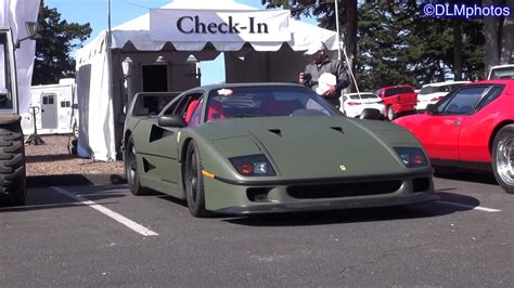Matte Army Green Ferrari F40 Monterey Auto Week 2014 Youtube