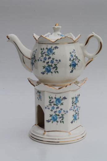 Shop devices, apparel, books, music & more. vintage flowered china teapot w/ candle warmer stand ...