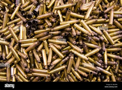 Pile Of Spent Rifle Shell Casings Stock Photo 17254888 Alamy