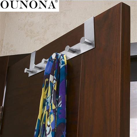 Ounona Stainless Steel Over The Door Hooks Hanger Rack Clothes For
