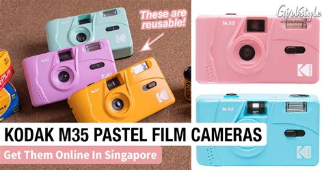 Kodak m35 is a reusable film camera that use 35mm film. KODAK M35 Film Cameras In Pretty Pastel Colours, Get Them ...