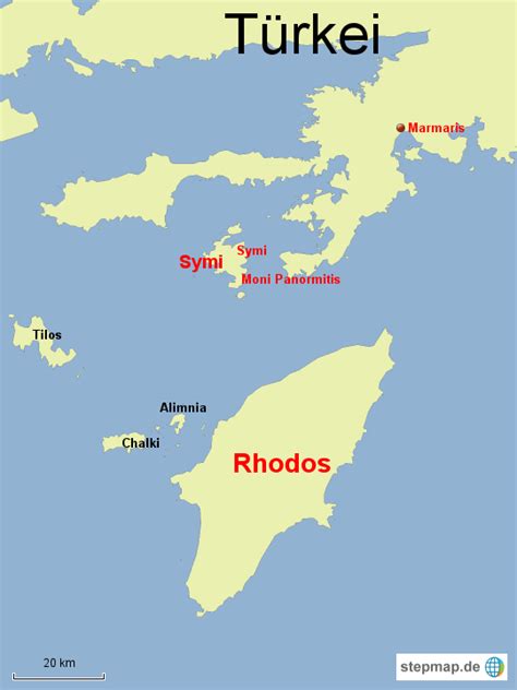 Wir haben gerade eine reise nach rhodos gemacht, eine der schönsten inseln in griechenland. StepMap - Lage Rhodos - Landkarte für Griechenland