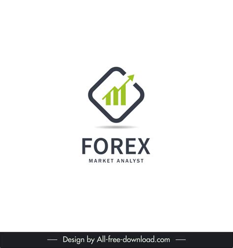 Forex Logo Template Elegant Flat Column Arrow Chart Geometry Decor