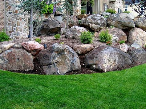 Images Boulder Retaining Walls Bing Images Landscaping With