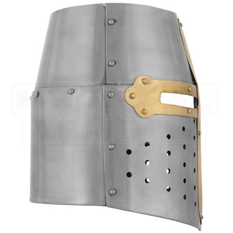 Crusader Great Helm Ab1508 By Medieval Armour Leather Armour Steel