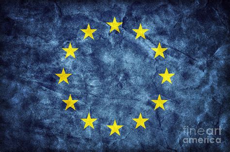 Grunge European Union Flag Photograph By Michal Bednarek Fine Art America