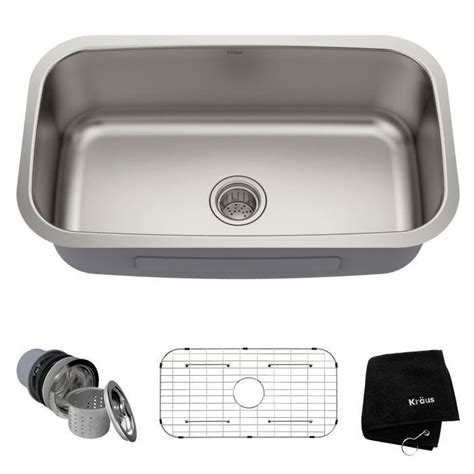 16 Gauge Undermount Stainless Steel Single Bowl Kitchen Sink