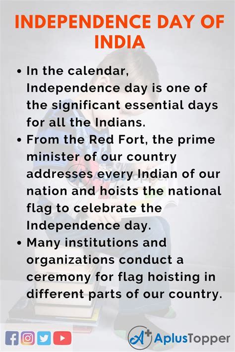 10 Lines On Independence Day Of India For Students And Children In