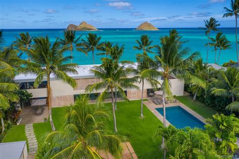 Luxury Lanikai Beach Oceanfront Estate For Sale Hawaii House