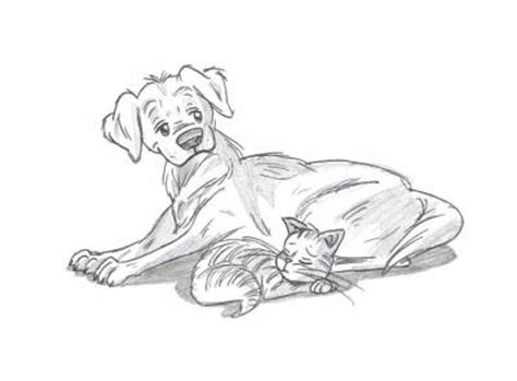 Ce coloriage chien et chat est comme son nom l'indique un dessin à colorier chien et chat. Dessin De Chien Et De Chat - Chien Nouvelles