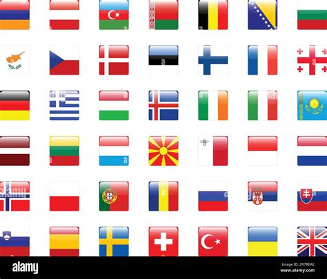 Buttons Of European Flags Vector Stock Vector Image And Art Alamy