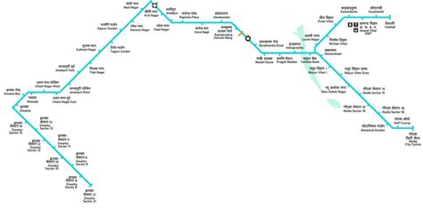 Delhi Metro Blue Line Hd Map Route Stationandtiming