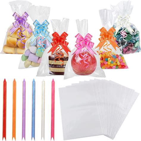 VEGCOO 60 PCS Sachet Bonbons Anniversaire 16 X 24 Cm Sachet Plastique