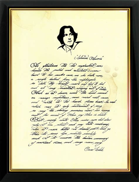 Oscar Wilde Print Love Poem Illustration Artwork Silentium Etsy France