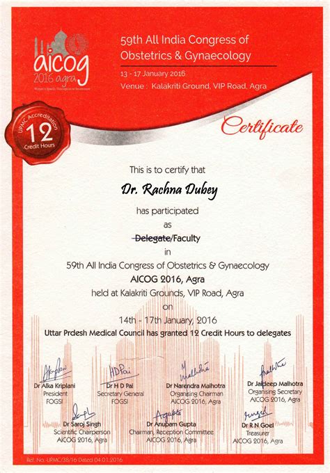 Certificatesappreciation Dr Rachna Dubey