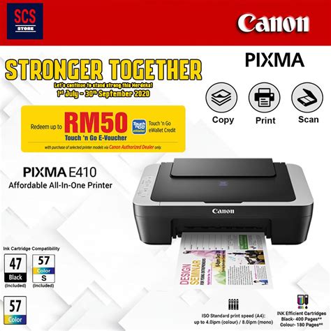 It's a rectangular chassis made of this review does not give information about ink capacity, cost and availability which are essential when buying printers. Canon PIXMA E410 Printer Ink Efficient 3 in 1 ...