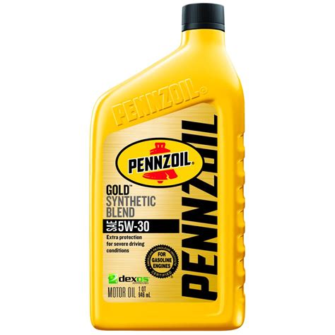 3 Pack Pennzoil Gold 5w 30 Dexos Synthetic Blend Motor Oil 1 Qt