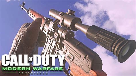 Dragunov Sniper Rifle Call Of Duty Modern Warfare Remastered Youtube