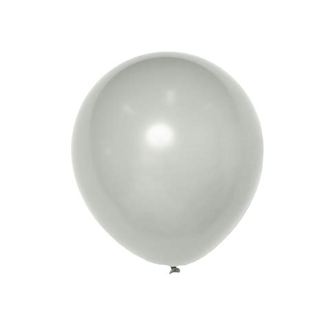10 Pack 18 Pastel Silver Gray Round Latex Balloons Matte Color