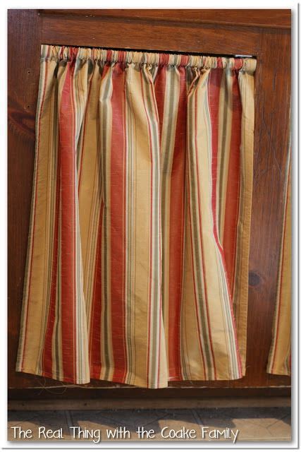 Maybe you would like to learn more about one of these? Kitchen Cabinet Ideas: Curtains for Cabinet Doors | No sew ...