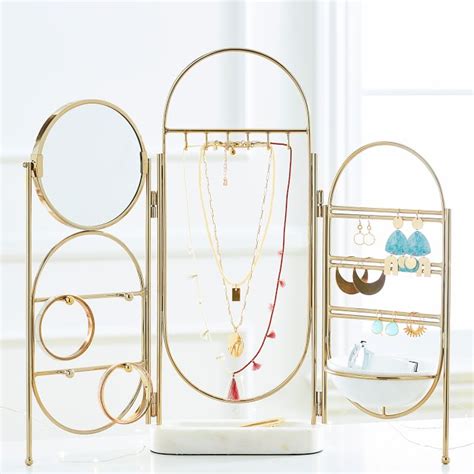 Marble And Gold Jewellery Holder Screen Pottery Barn Teen